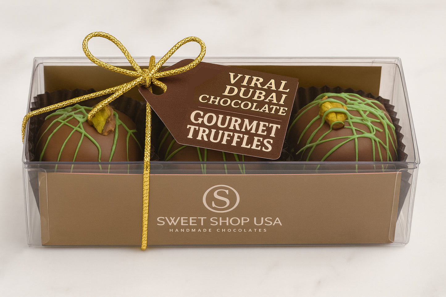 4.5oz 3pc Pistachio Butter Truffles 3pk